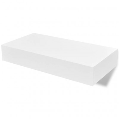 Étagère armoire meuble design murales avec tiroirs 2 pcs Blanc 48 cm 2702266