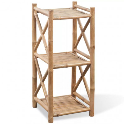 Étagère armoire meuble design à 3 paliers en bambou 2702010/2