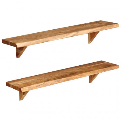 Étagère armoire meuble design murales 2 pcs 90 cm bois massif 2702231/2