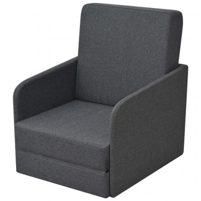 Fauteuil chaise siège lounge design club sofa salon " convertible 595 x 72 x 725 cm tissu gris foncé 1102089/3
