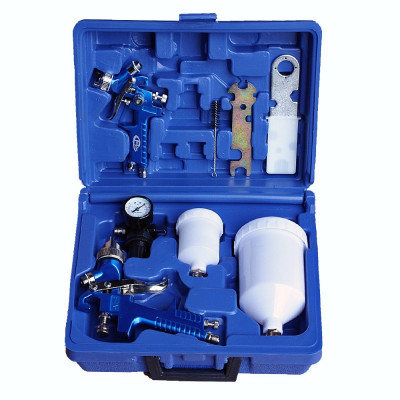 2 pistolets à peinture HVLP/Pistolets pulvérisateurs avec coffret 1,3 mm + 0,8 mm 3408060