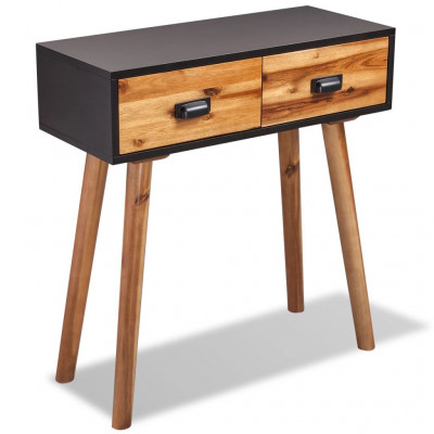 Buffet bahut armoire console meuble de rangement bois d'acacia massif 75 cm 4402297