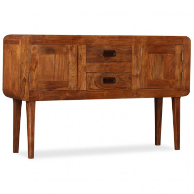 Buffet bahut armoire console meuble de rangement bois massif avec finition en bois de sesham 120 cm 4402022