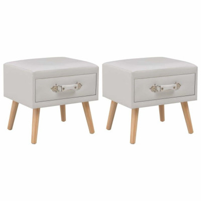 Table de nuit chevet commode armoire meuble chambre 2 pcs blanc 40x35x40 cm synthétique 1402055