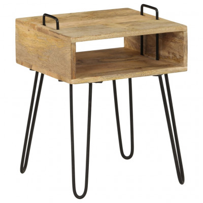 Table de nuit chevet commode armoire meuble chambre bois de manguier massif 40 x 34 x 47 cm 1402085