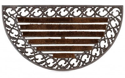 Paillasson tapis porte d’entrée essuie-pieds fonte 72 x 39 cm 2013037