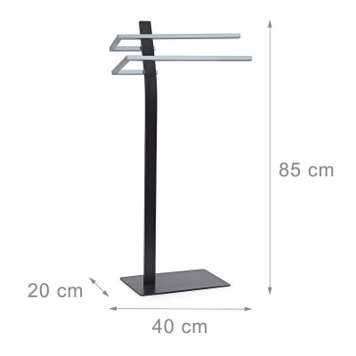 Porte sèche serviette sur pied salle de bain universelle acier 85 cm 3213011
