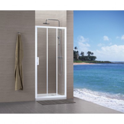 Paroi de douche CONCERTO accès de face soulissant 3 ventaux 80x80cm