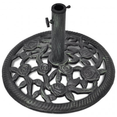 Pied socle base de parasol en fonte 35/38/48 mm 12 kg 48 cm noir 2202094