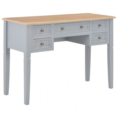 Bureau table meuble travail informatique gris 109,5 cm bois 0502121