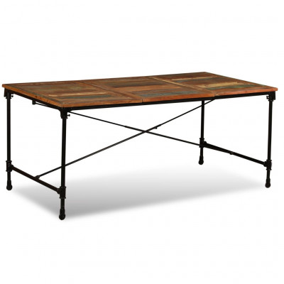 Table de salon salle à manger design Bois de récupération massif 180 cm 0902182