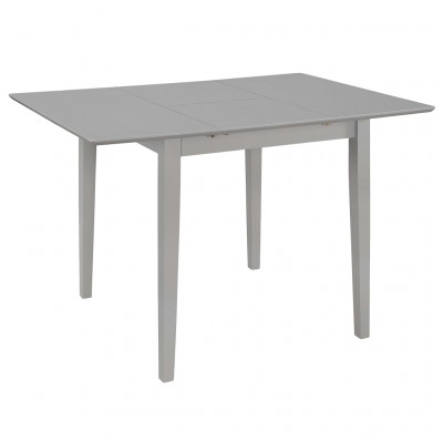 Table de salon salle à manger dîner design extensible gris 80-120 cm mdf 0902270