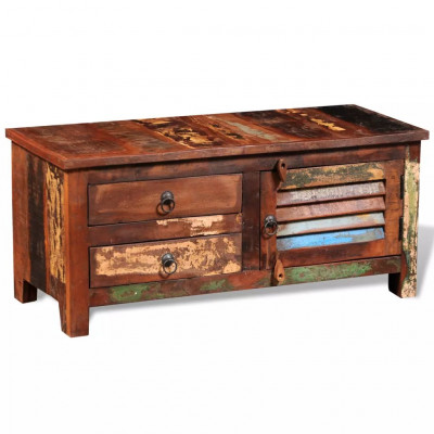 Meuble télé buffet TV télévision design pratique Bois massif de récupération 2502023
