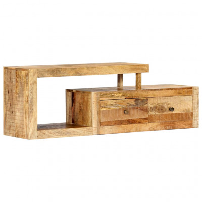 Meuble télé buffet tv télévision design pratique 120 cm bois massif de manguier 2502274