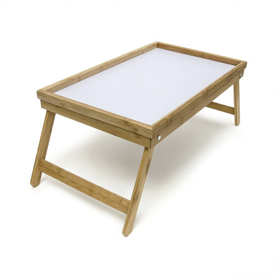 Plateau de lit petite table de petit-déjeuner en bambou 52 cm 4313031