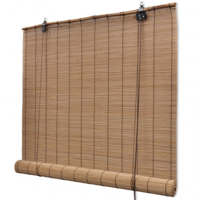 Store enrouleur bambou brun 120 x 220 cm fenêtre rideau pare-vue volet roulant 4102148