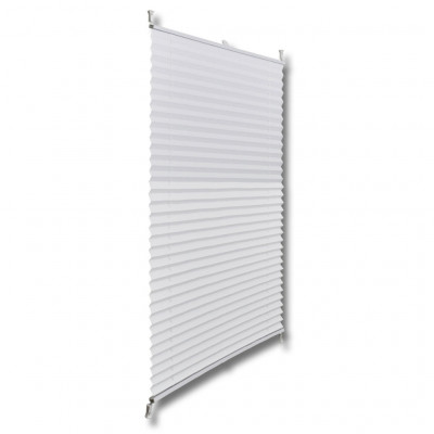 Store plissé en blanc 100 x 125 cm 4102185