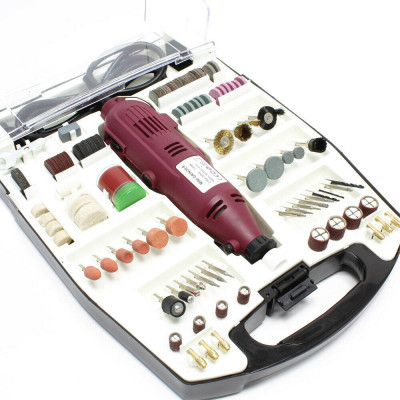Mini perceuse foreuse fraiseuse polisseuse avec tige flexible 234 accessoires outil multifonctions bricolage atelier 16_0002663