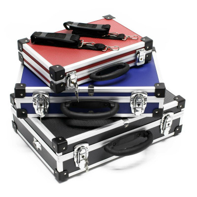 Alu lot valises caisse alu valise alu boite à outils 3 valises noir bleu rouge 16_0002514