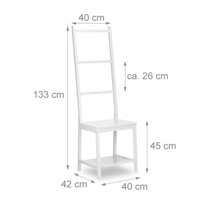 Porte-serviettes portant 133 cm bambou blanc 13_0002265