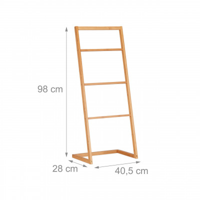 Porte-serviettes vêtements sur pied 98 cm bambou 13_0002277
