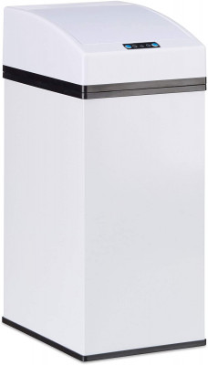 Poubelle automatique cuisine design capteur couvercle seau intérieur 7 litres blanc 13_0002322