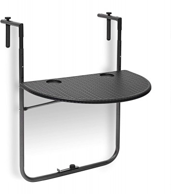 Table de balcon pliante pliable 3 niveaux réglable noir 13_0002691