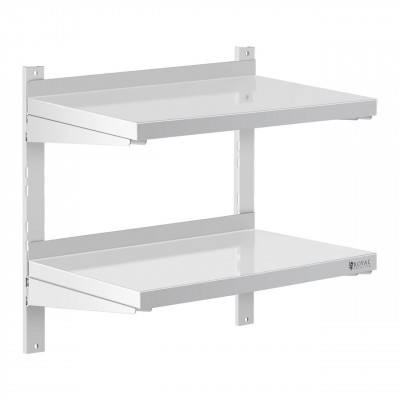 Étagère murale professionnel 2 tablettes acier inoxydable 40 x 60 cm 14_0001558