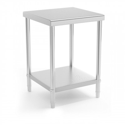 Table de travail cuisine professionnelle acier inox 60 x 60 cm capacité de charge de 150 kg 14_0003662