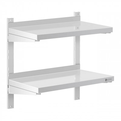 Étagère murale professionnel 2 tablettes acier inoxydable - 30 x 60 cm 14_0001550