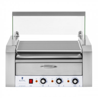 Grill à saucisses 9 rouleaux tiroir chauffant 2200 watts acier inoxydable 14_0001921