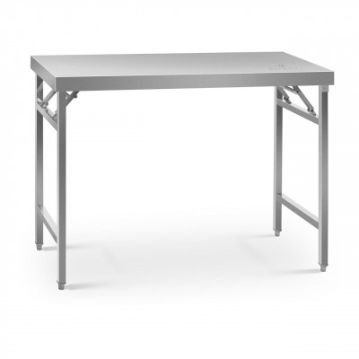 Table de travail pliante acier inoxydable 60 x 120 cm capacité de 210 kg 14_0003708