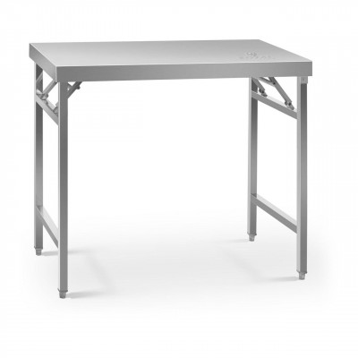 Table de travail pliante cuisine professionnel acier inoxydable 60 x 100 cm capacité de 200 kg 14_0003707