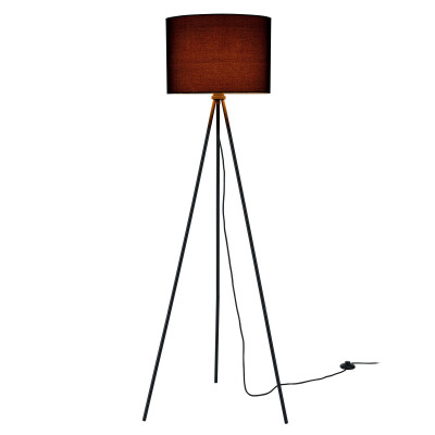lampadaire (1 x socle E27)(150cm x 60cm) abat-jour (noir) parasol et lampadaire à trois pieds 03_0002425