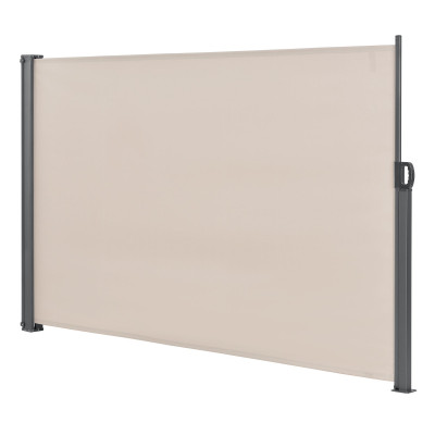 Brise-soleil baldaquin garde-vue pare-soleil métal et polyester 180 x 300 cm beige 03_0001102