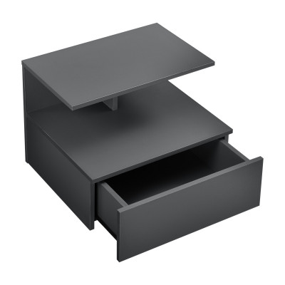 Table de nuit chevet armoire murale avec tiroir rangement 40 cm gris foncé 03_0000828