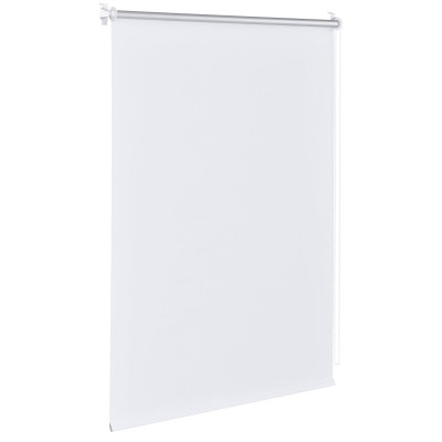 Store enrouleur sans perçage réglage en continue bande de tissu polyester 45 x 150 cm blanc 03_0006072