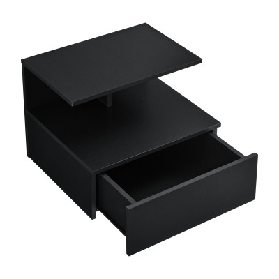 Tables de chevet armoire murale avec tiroir rangement 40 cm noir 03_0000829