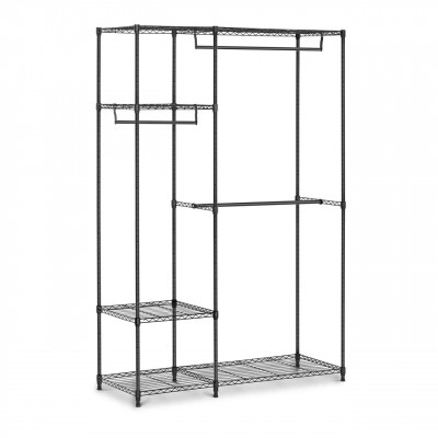 Portant étagère vêtement en métal noir 120 x 45 x 179 cm 14_0000313/2