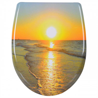 Abattant WC couvercle avec abaissement automatique thermodurcissable sunrise 19_0000729