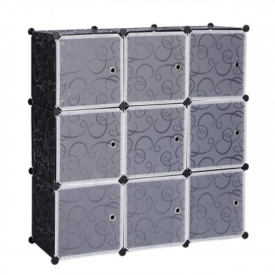 Armoire étagère avec porte en plastique 19_0000482