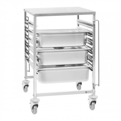 Chariot de transport jusqu'à 6 bacs GN 2/1 acier inoxydable 14_0000965