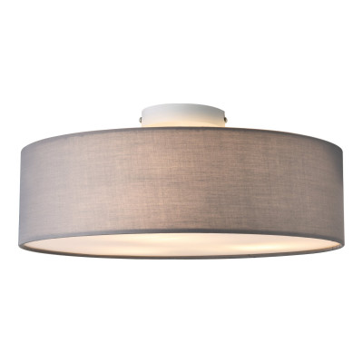 Plafonnier lampe de plafond stylée moderne 3 douille e27 plastique textile organza diamètre de 45 cm gris blanc 03_0005933