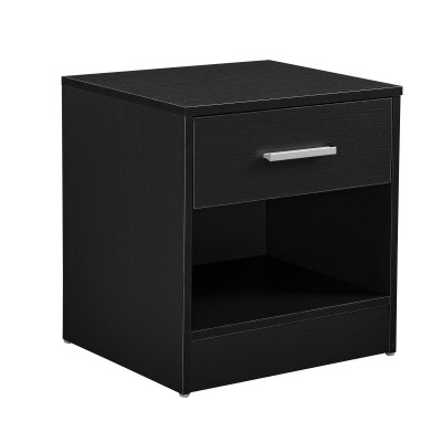 Table de chevet de nuit commode avec tiroir meuble de rangement 38 cm noir 03_0004203