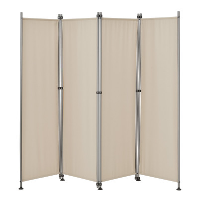Paravent brise-vue barrière protection de l'intimité 215 x 170 cm beige 03_0001063