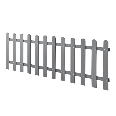 Clôture décorative brise vue brise vente bois composite 200 x 60 cm gris 03_0001487