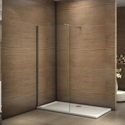 Paroi de douche  80x200cm en verre anticalcaire Walk in paroi de fixation avec barre de fixation extensible