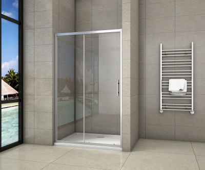 Porte de douche coulissante 110x190cm en niche porte de douche