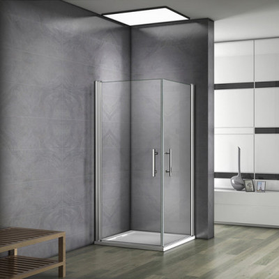 Porte de douche pivotante 80 x 70 x 197cm verre anticalcaire
