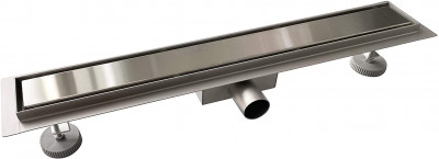Caniveau de douche italienne 70 cm en acier inoxydable 2 en 1 à carreler AICA